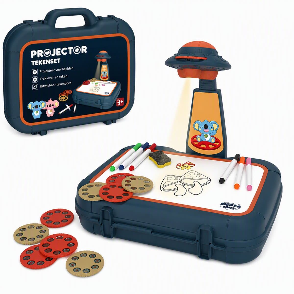 ECTEATOY® Tekenbord kinderen - Montessori speelgoed - Lichtgevend Herbruikbaar Tekenbord met 6 Neon Stiften – voor Jongens en Meisjes vanaf 3 Jaar
