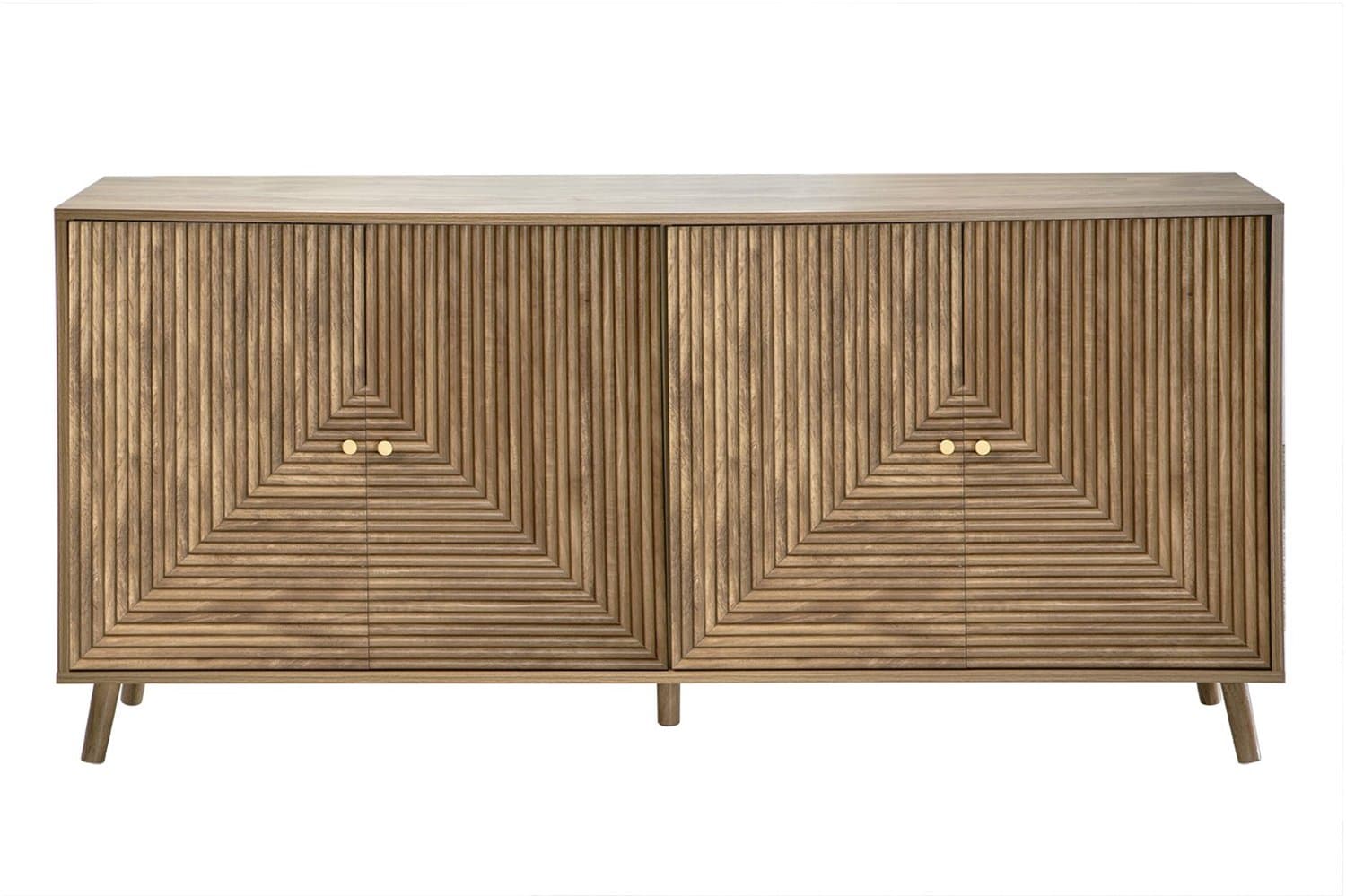 CALICOSY - Dressoir met 4 deuren en gelamineerde fronten L156 cm - EDEN