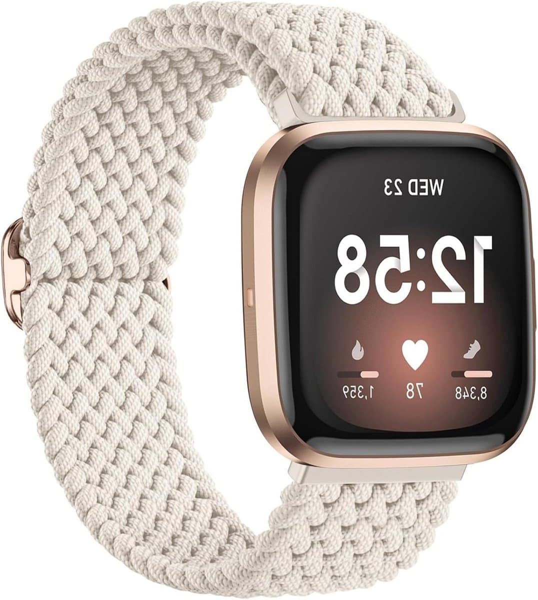Sportieve Nylon Vervangband voor Fitbit Versa 4/Versa 3 en Sense 2, Comfortabele Horlogeband voor Actieve Lifestyle