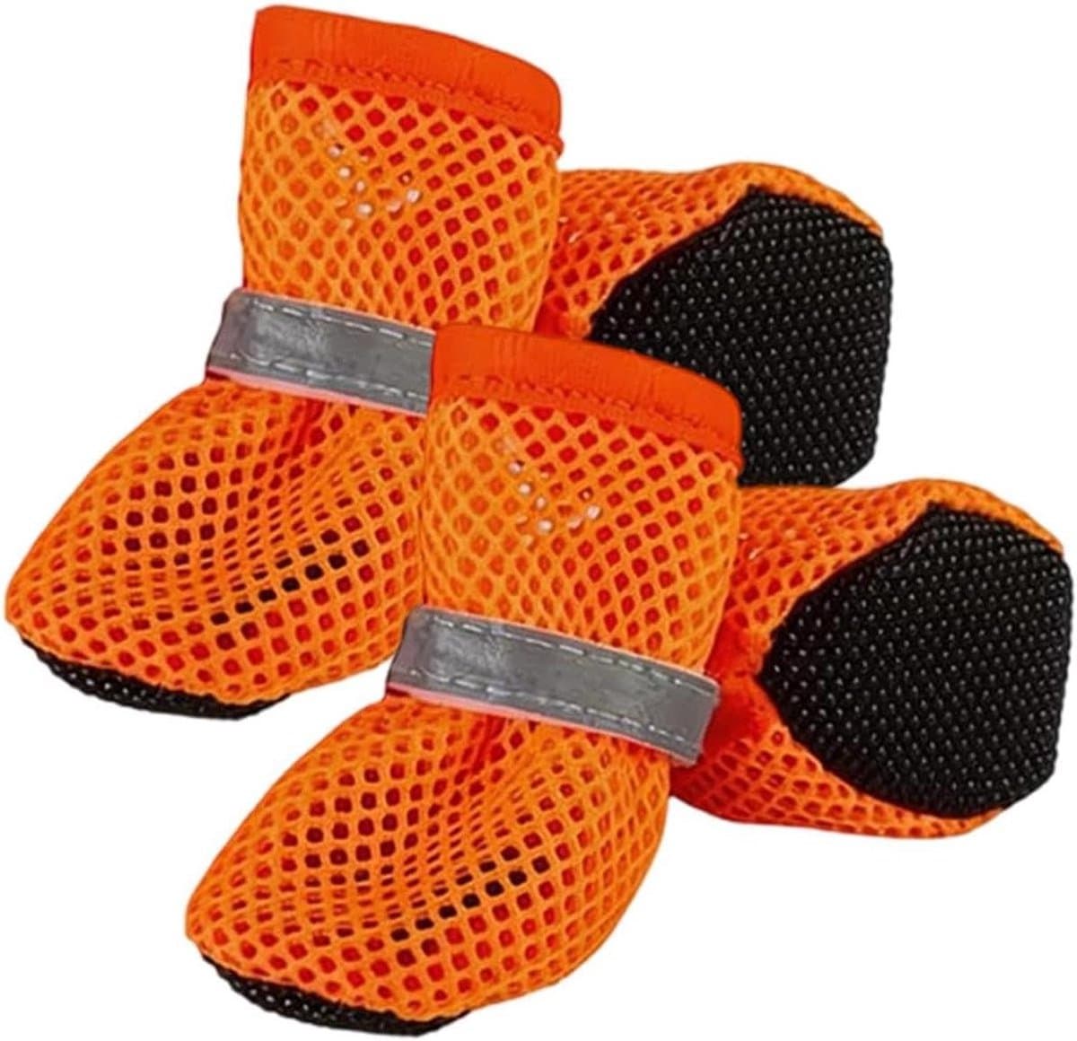 Hondenschoenen - Pootbeschermers Laarzen - Honden Wandelen - Ademend Mesh Antislip - 4-5.5 cm - Zwart