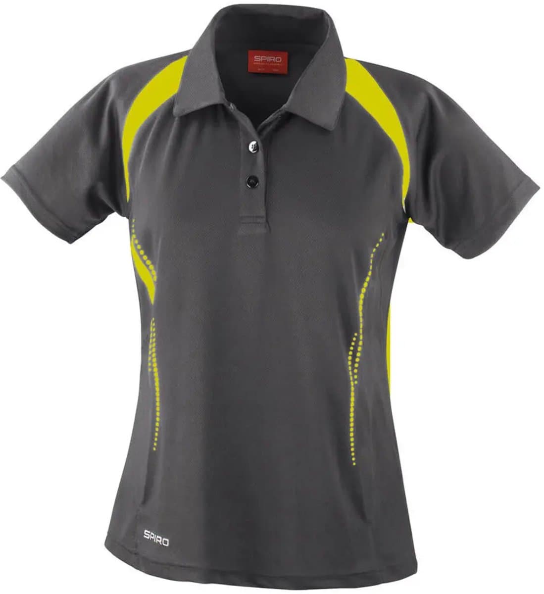 Ladies` Spiro Team Spirit Polo - Grey/Lime - L