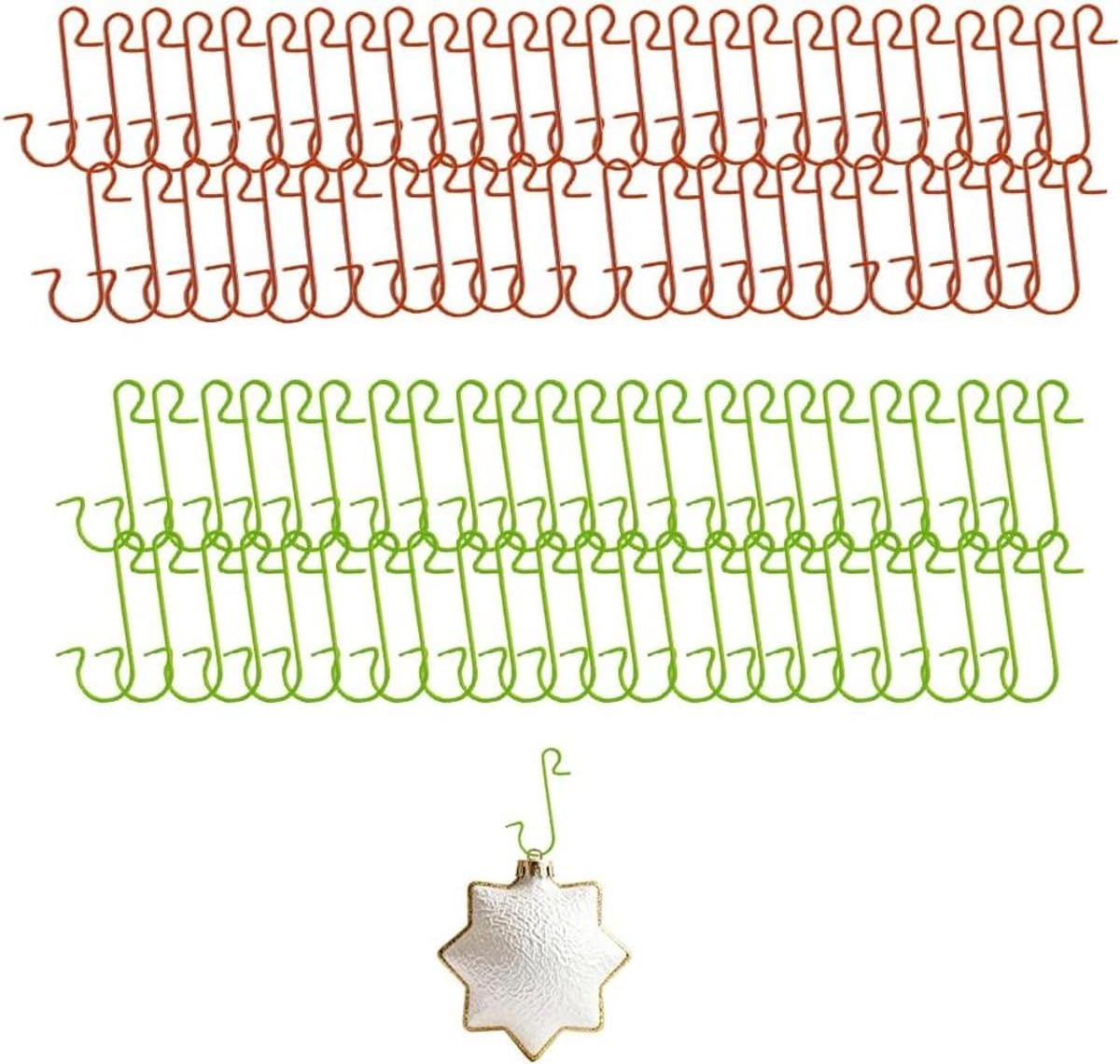 S-vormige haken - Dubbele haken - Kerstboom versieren - Robuuste materialen - 100 stuks - Zilver