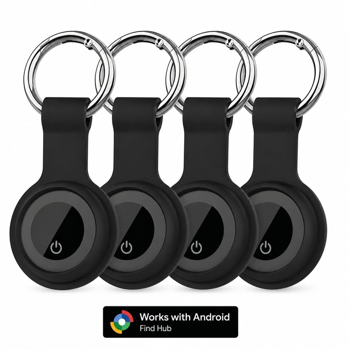MyTech - Android tracker tag - 4-pack - Google Find Hub Bluetooth Tracker – Waterbestendig & met geluid - Ideaal voor sleutels, koffers en meer