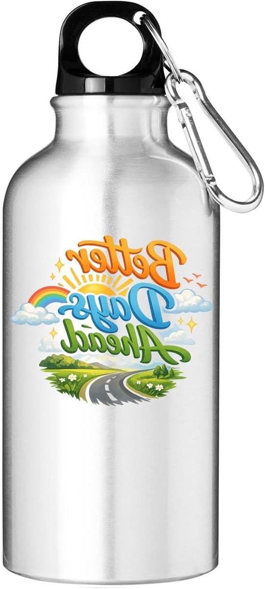 Bidon Zilver - Waterfles Sport - Hydratatie Onderweg - Milieuvriendelijk Aluminium - 500 ml - Zilver