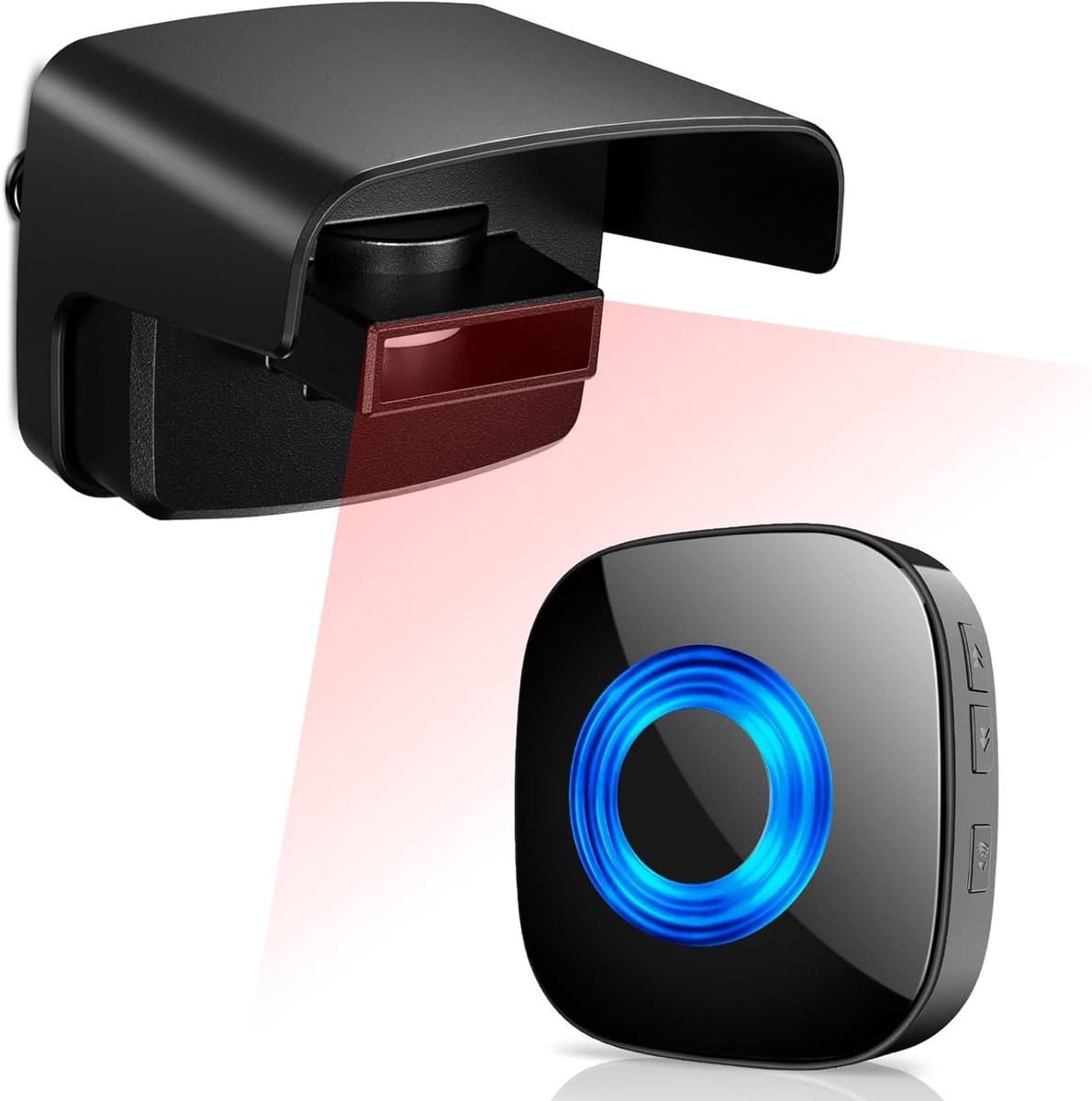 Oprit alarm - Bewegingsmelder detector - Huis beveiligen - Waterdicht IP55 ontwerp - 500 voet bereik - Wit