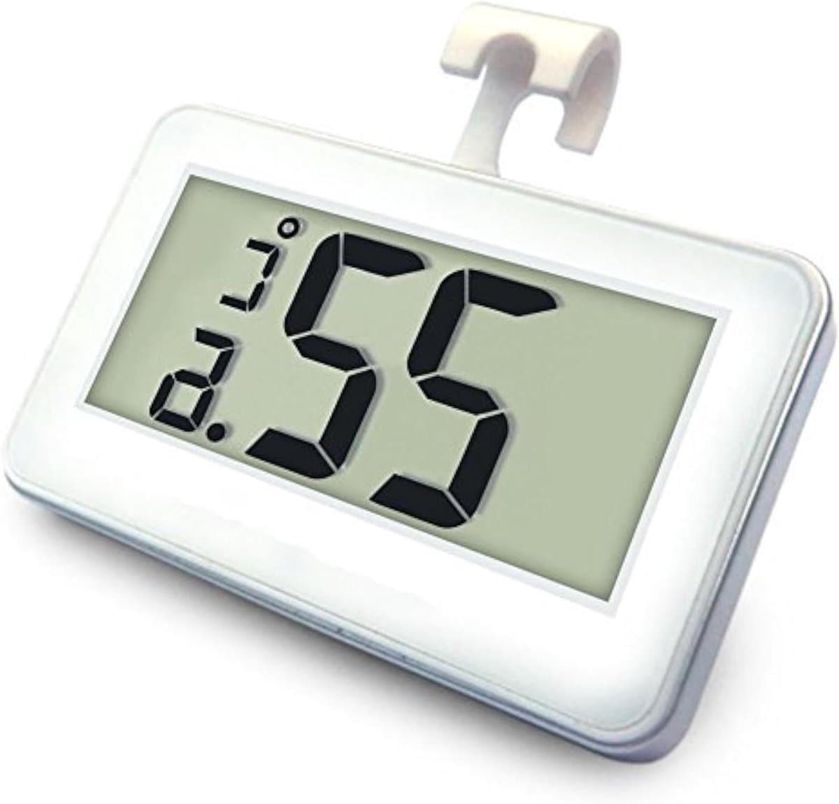 Digitale vriezerthermometer - Koelkast thermometer - Temperatuur bewaken - Groot LED display - 78 x 68 cm - Wit