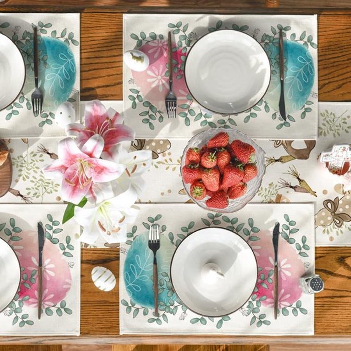 Solidchoice - Dailygoody - Placemat Set - Afwasbaar - Lente - 30 x 45