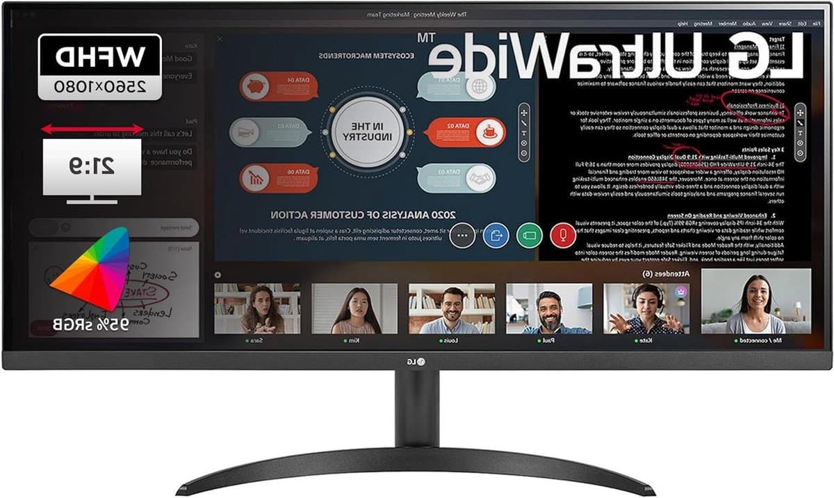 UltraWide Monitor - Widescreen Display - Productief Werken - IPS HDR 10 - 34 inch - Zwart