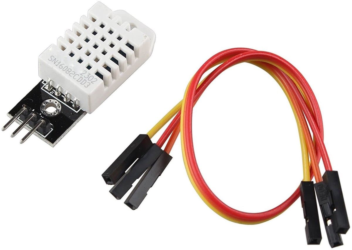 Dailygoods- Temperatuur- en Vochtigheidssensor - Digitale Sensor - Temperatuurmeetbereik - Vochtigheidsmeetbereik - Schroefgat voor Bevestiging - Compacte Afmetingen 28 x 12 x 10 mm