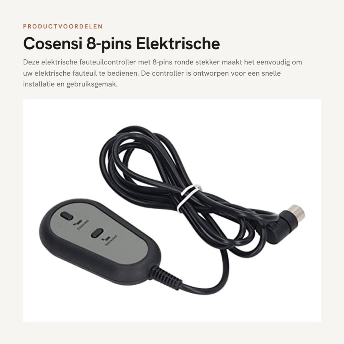 Dailygoods - 8-pins Elektrische Fauteuilcontroller met Afstandsbediening