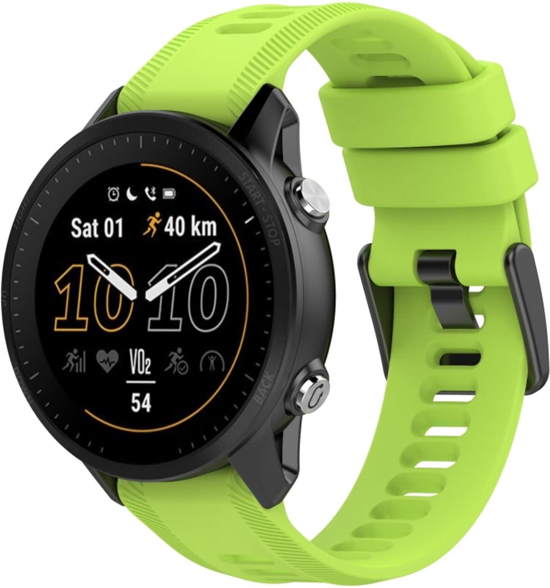 For Garmin Approach S62 22mm Solid Color Silicone Watch Band(Lime Color)
