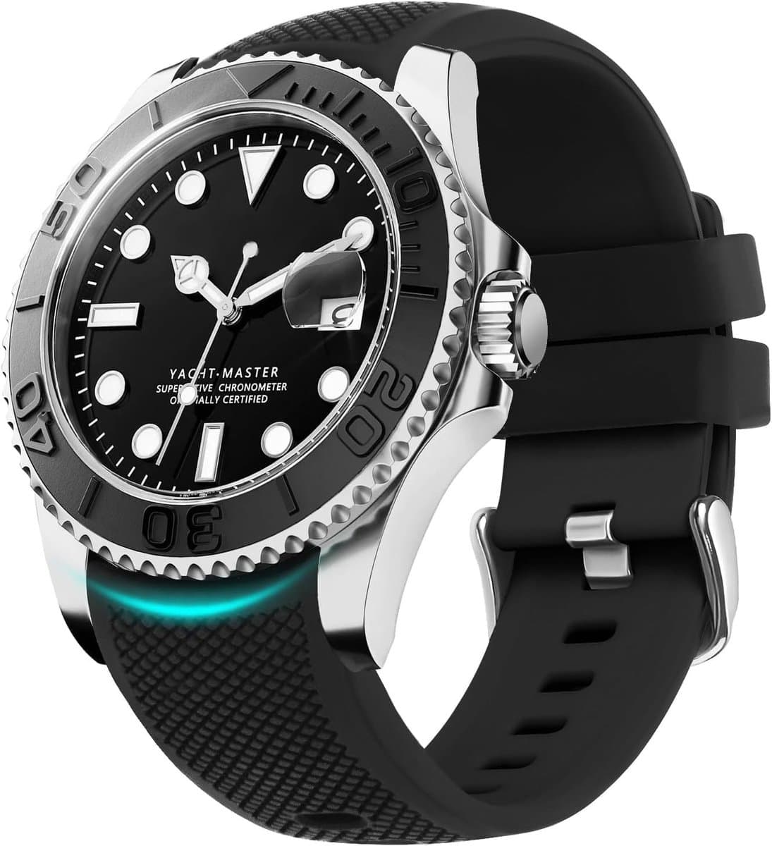 22mm Horlogeband Geschikt voor Samsung Galaxy Watch 46mm, Gear S3 Classic en Huawei Watch GT 2 - Bicolor Silicone Sportarmband zonder Gaten voor Comfort en Stijl