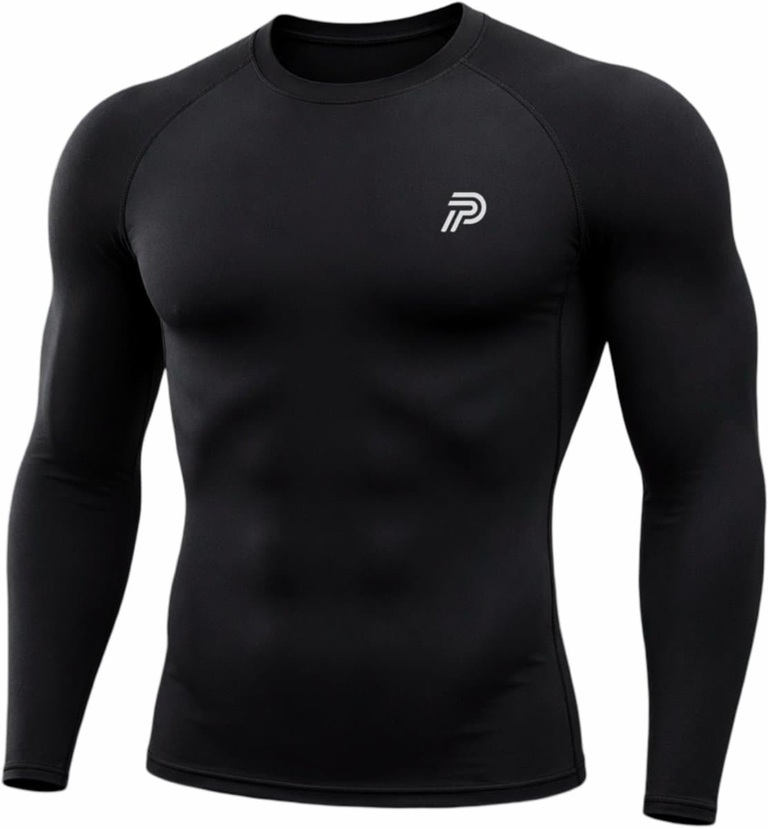 PROFORM Compressieshirt Heren – Sportshirt Lange Mouw – Thermoshirt Fitness, Voetbal & Hardlopen – Zwart – Maat L