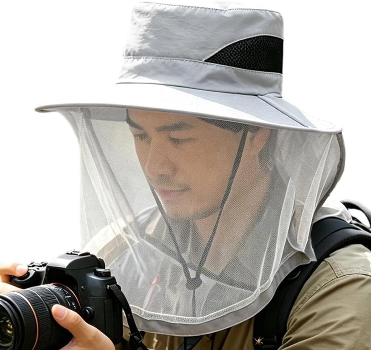 UV Bescherming Hoed - Zonwerende Hoofdbedekking - Outdoor Activiteiten - Mesh Gezichts- Nekbedekking - 54-60 cm hoofdomtrek - Niet gespecificeerd
