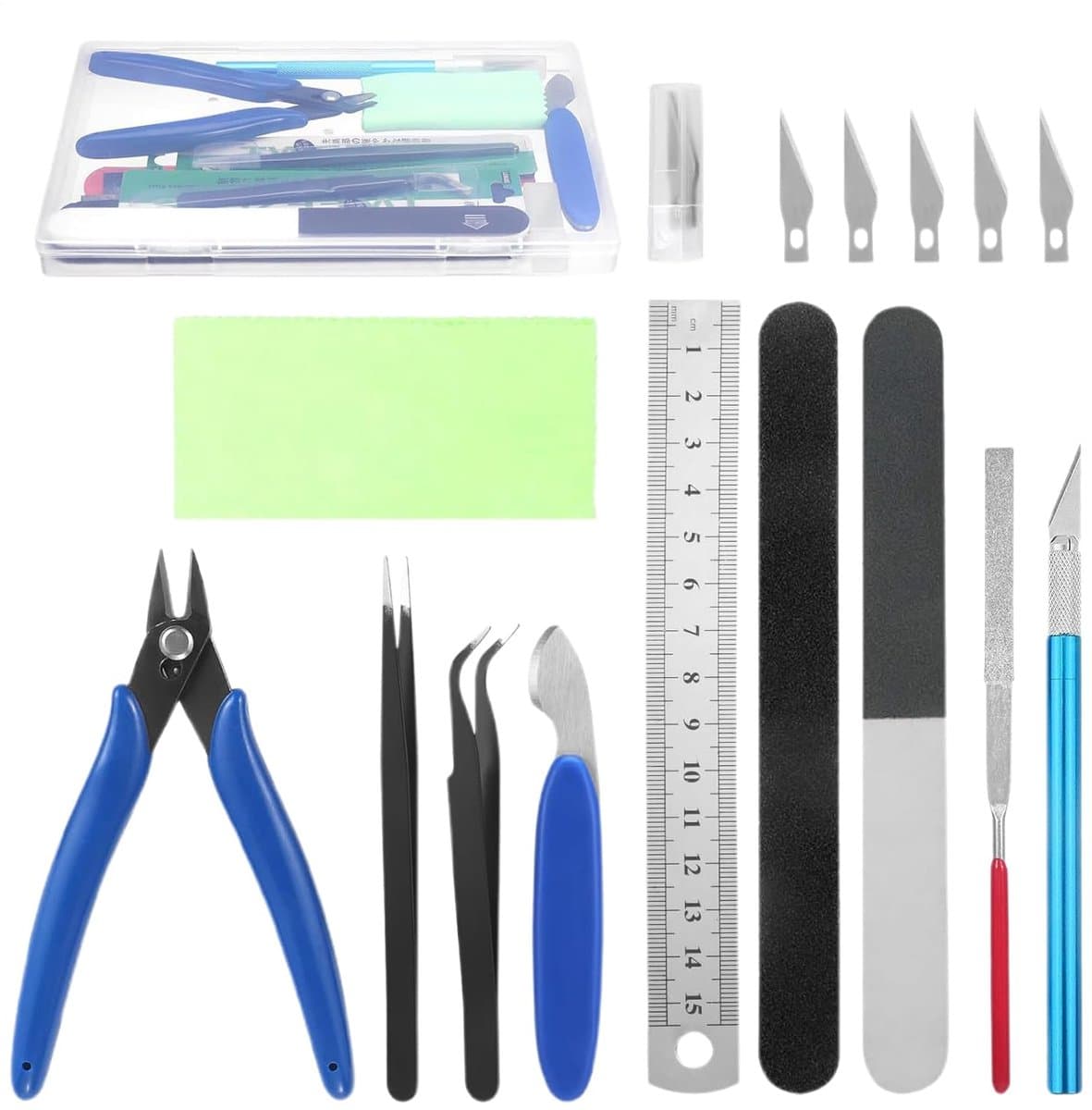 3D Printer Gereedschap - Modelbouw Kit - Precisie Assemblage - Antislip Greep - 11 Delig - Zilver