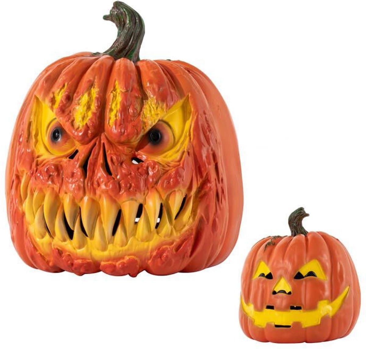 Kraftverdia — Halloween-horrorfeestmasker – Pompoenmasker – Horrorthema – Halloween-kostuumaccessoire – Cosplay – Geschikt voor Halloween en gemaskerde bals