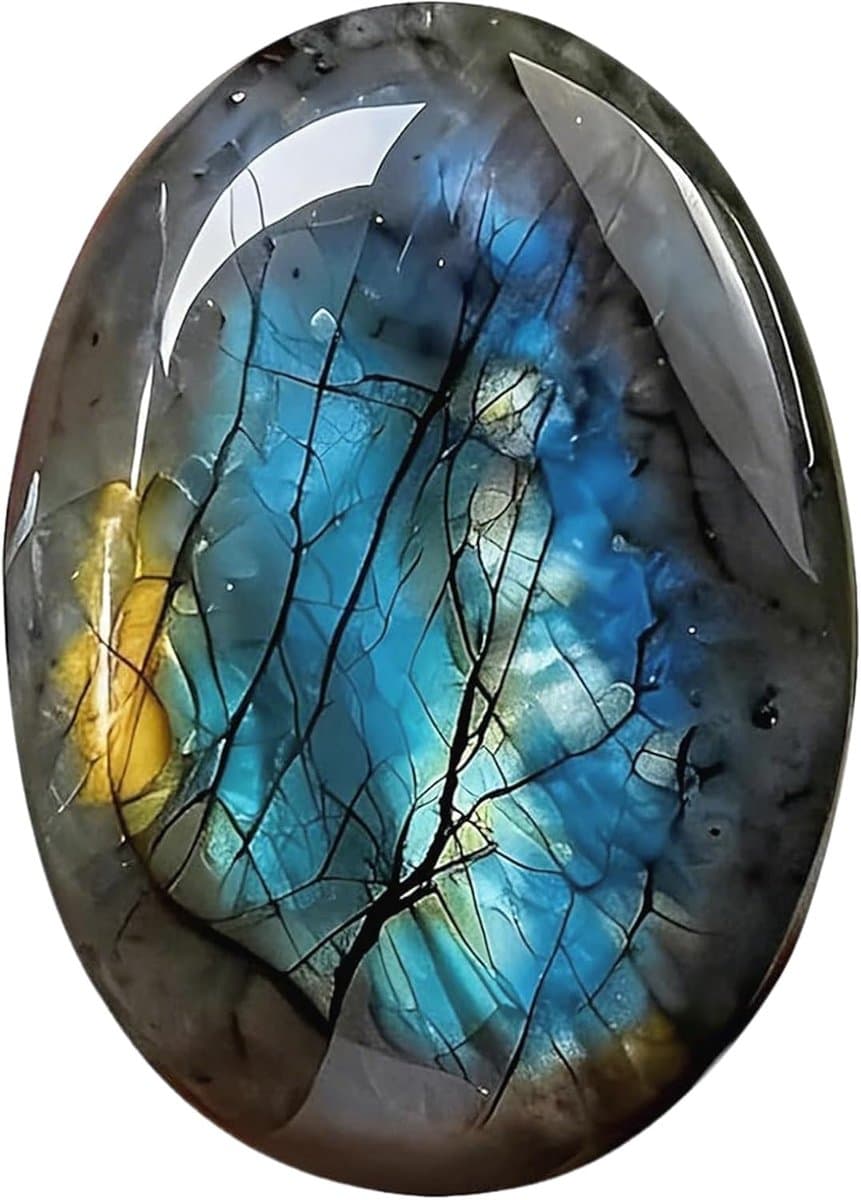 Maansteen 6 cm - Labradoriet - Natuursteen - Ideaal voor meditatie - ShopVlot
