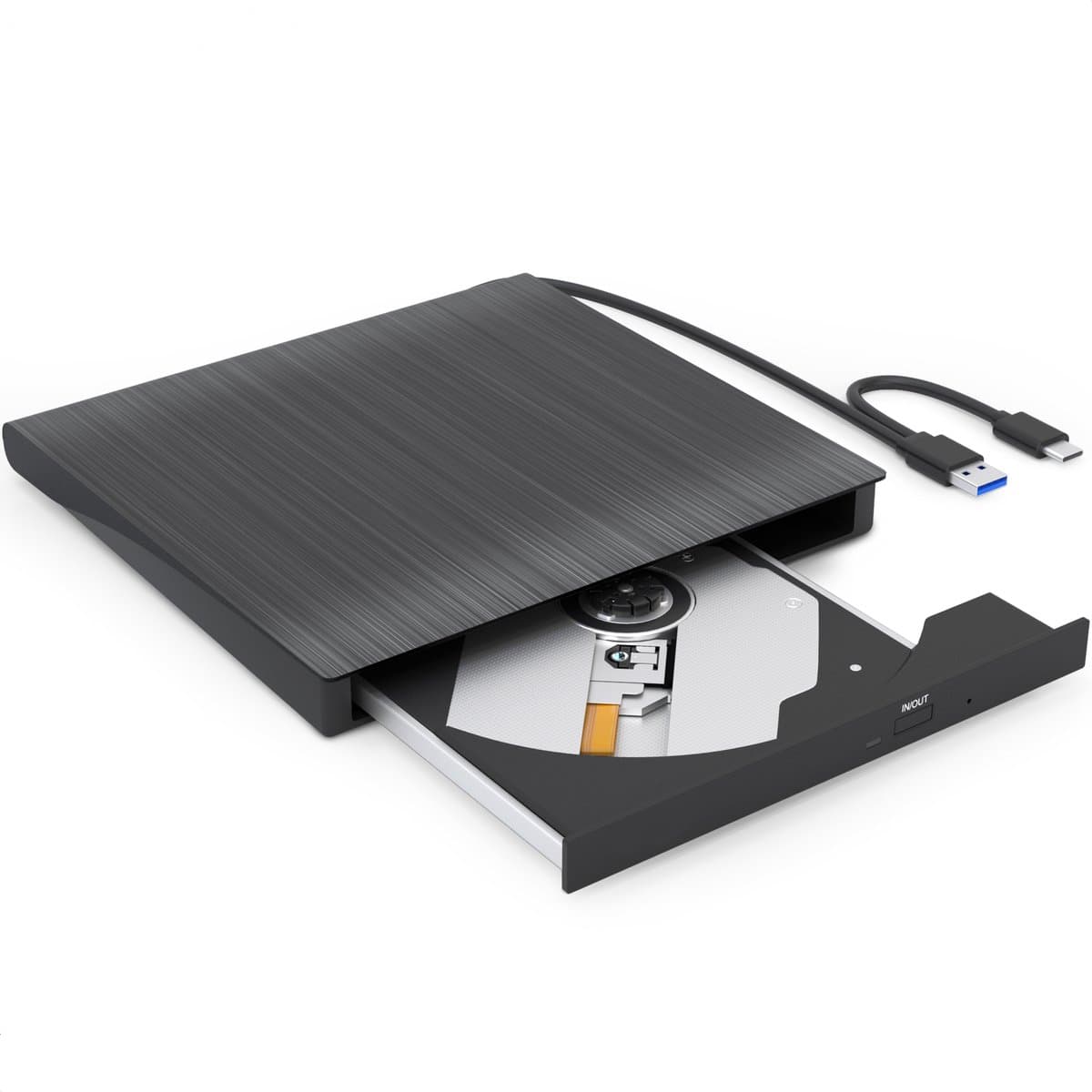 Strex Externe DVD Speler en Brander - CD/DVD - Plug & Play - USB 3.0 DVD Speler - USB-A + USB-C - Optical Drive