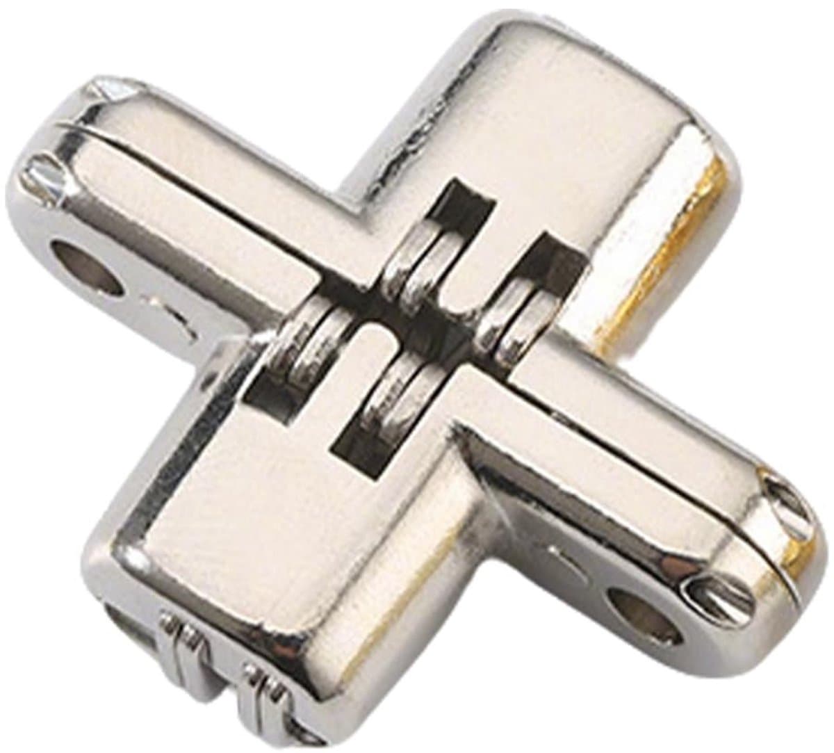 Dailygoods- Verborgen Scharnier 4 Stuks - Zinklegering - Verstelmechanisme - Meubels/Houten Deuren - Milieuvriendelijk - 43mm x 17mm x 17.6mm - Meubel Scharnier