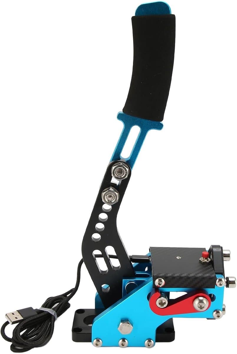 USB Handrem - Sim Racing Controller - Race Games Besturen - 64 Bit Hall Sensor - 1.15 kg - Blauw