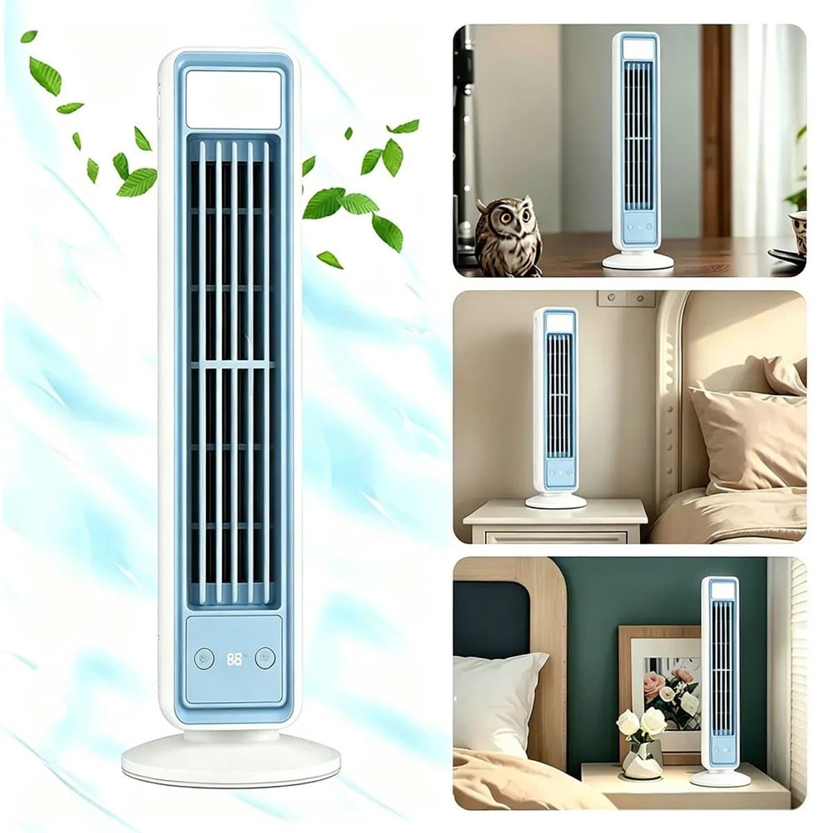 Velmio Torenventilator - Bladloze Ventilator - Aircooler - Luchtkoeler - Staande Ventilator - Afstandsbediening - Oscillatie - Timer