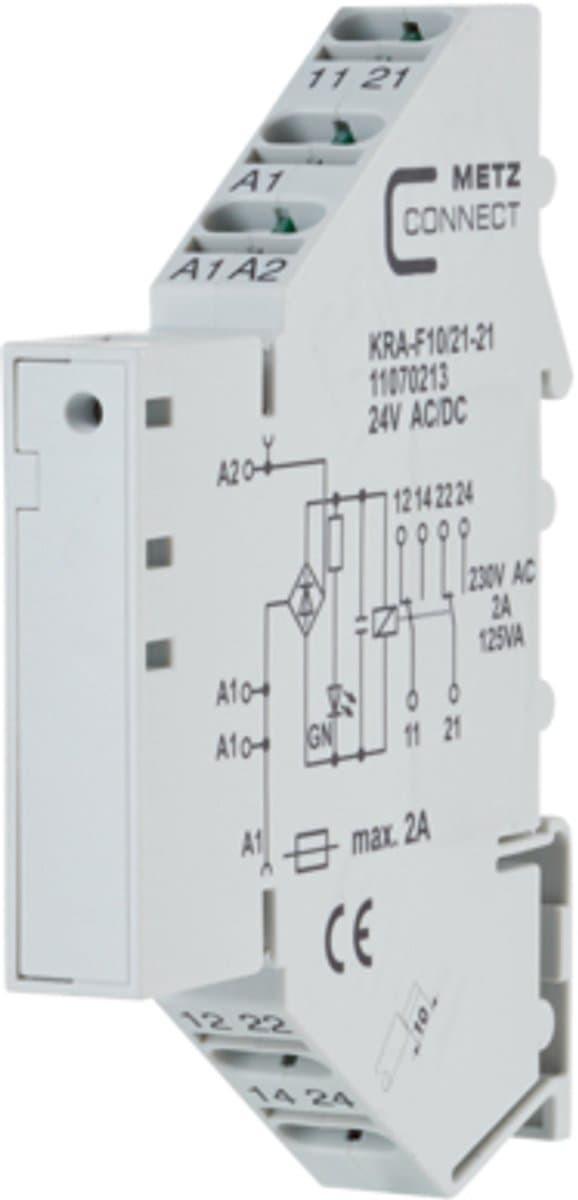 Metz Connect 11070213 Koppelelement 24, 24 V/AC, V/DC (max) 2x wisselcontact 1 stuk(s)