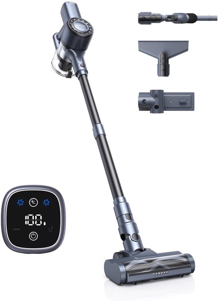Steelstofzuiger - Draadloze - Vacuum Cleaner - Stofzuiger - LED Display - HEPA Filter – 30KPa - 260W - Anti-klit Vloerborstel - Voor Tapijt - Harde Vloeren - Huisdieren - Groen