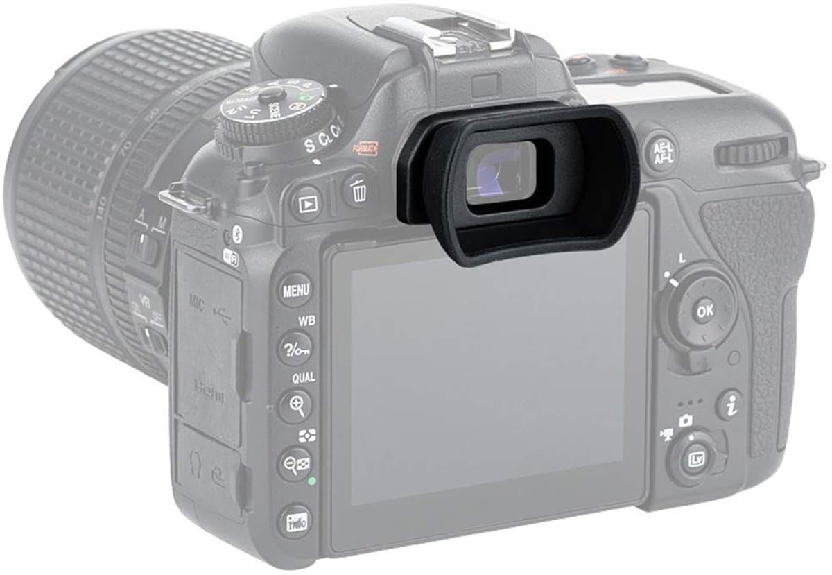 Allecto - Camera Oogschelp - Comfortabele eyepiece - Geschikt voor Nikon D7000 D5000 D3000 D750 D610 D600 - Zacht silicone - Vervangt DK-20 DK-21 D...