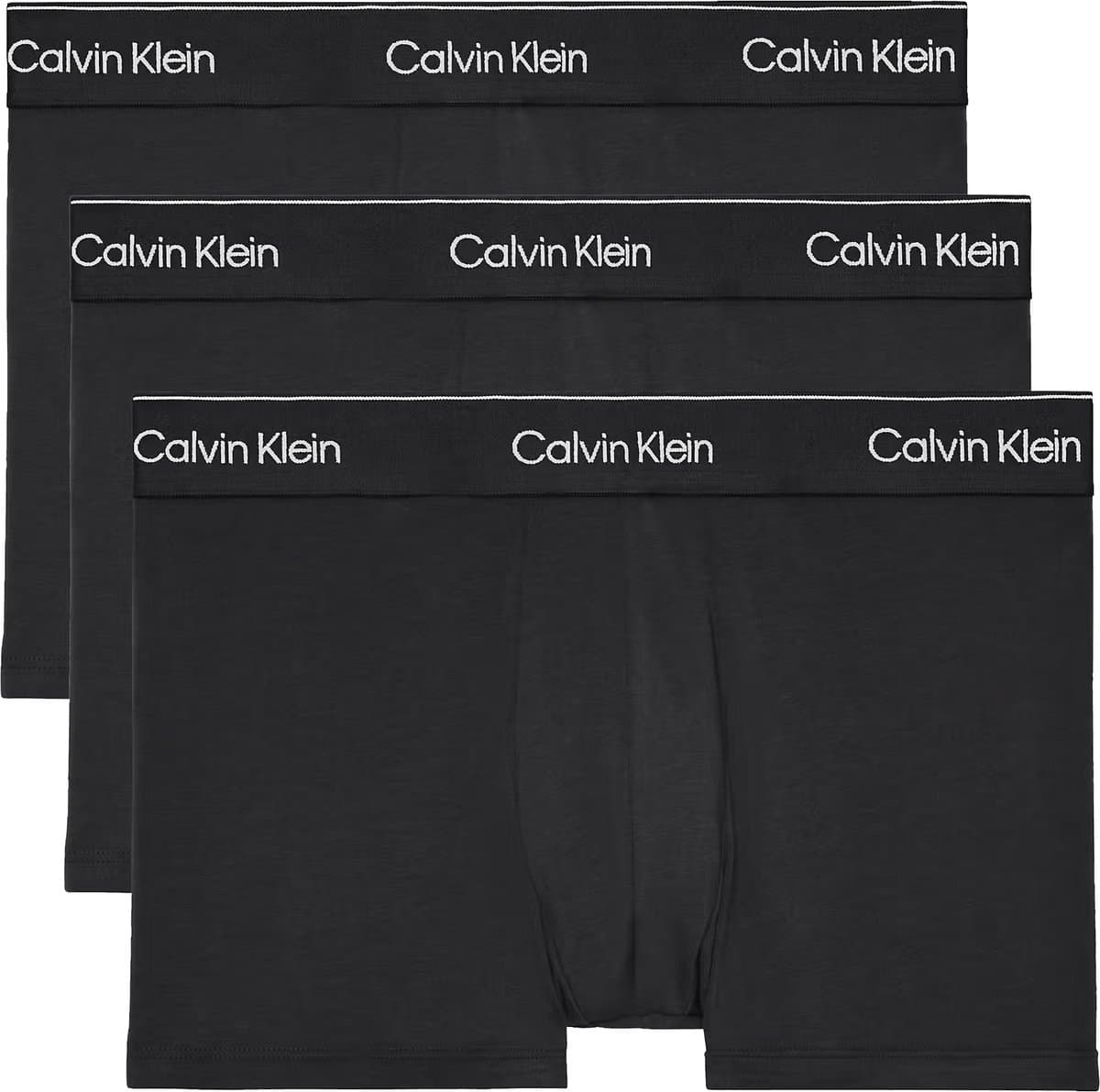 Calvin Klein 3 Pack Trunks - Icon Cotton Stretch - Zwart S