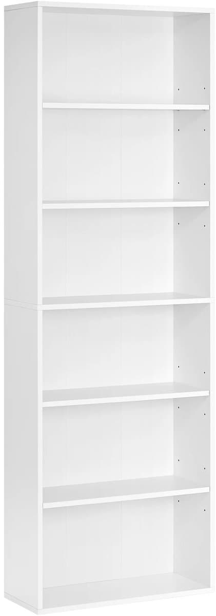 NordHaus Boekenkast - Opbergkast - Staande Kast met Verstelbare Legplanken - Scandinavisch Design - Wit - 60 x 24 x 178,5 cm