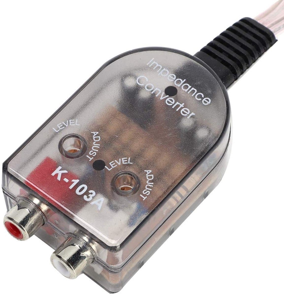 Dailygoody - Audio Converter - Lijn Audio - Verstelbare Luidspreker Hoog naar Laag - 10 x 10 x 10 cm - Impedantie Converter - Geschikt voor Auto