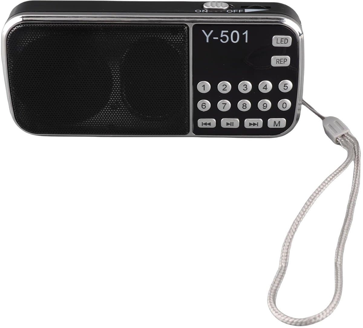 Dailygoody - Draagbare digitale radio - MP3-speler - Krachtige luidspreker met LED-zaklampfunctie - USB/TF/FM/AUX - Geschikt voor onderweg - Compact m...