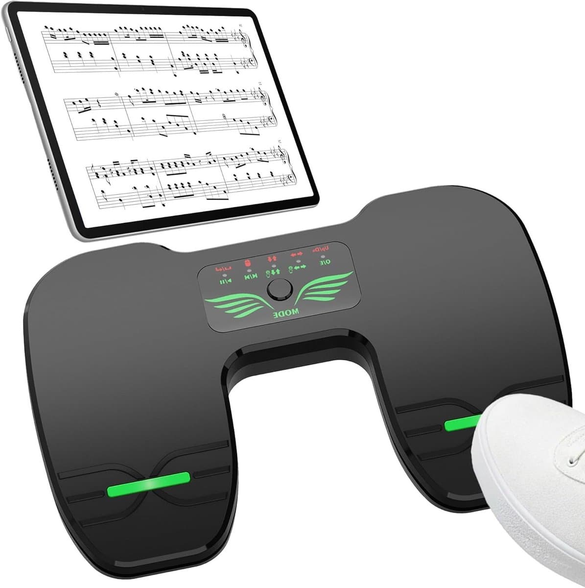 Draadloze Voetpedaal - Oplaadbare Controller voor Muziek Lezen op Tablets en Smartphones met Handsfree Functionaliteit