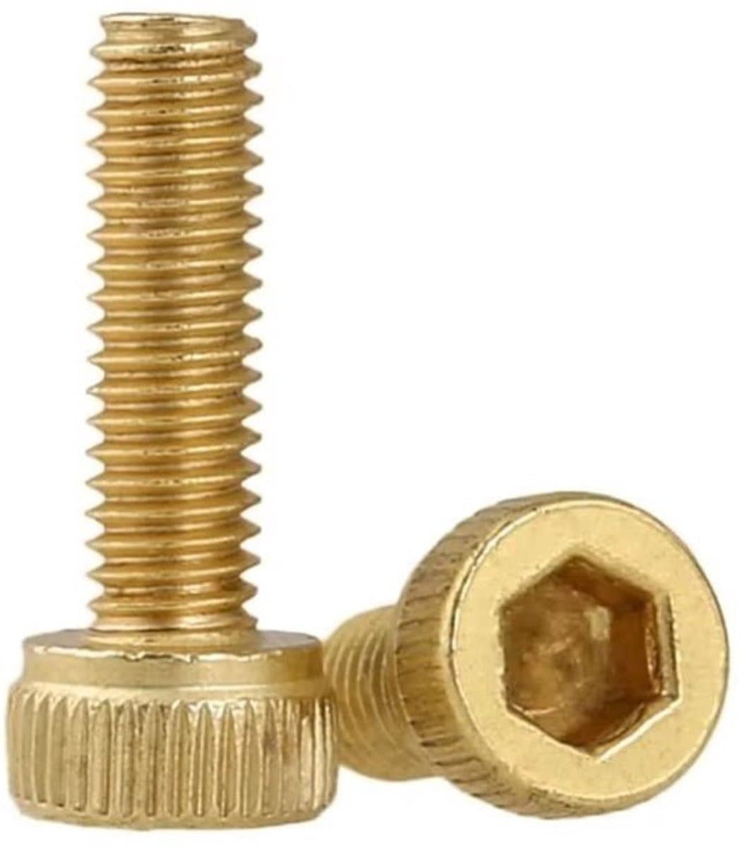 Dailygoods- Machineschroeven M3x6mm - Messing - Inbusschroeven
