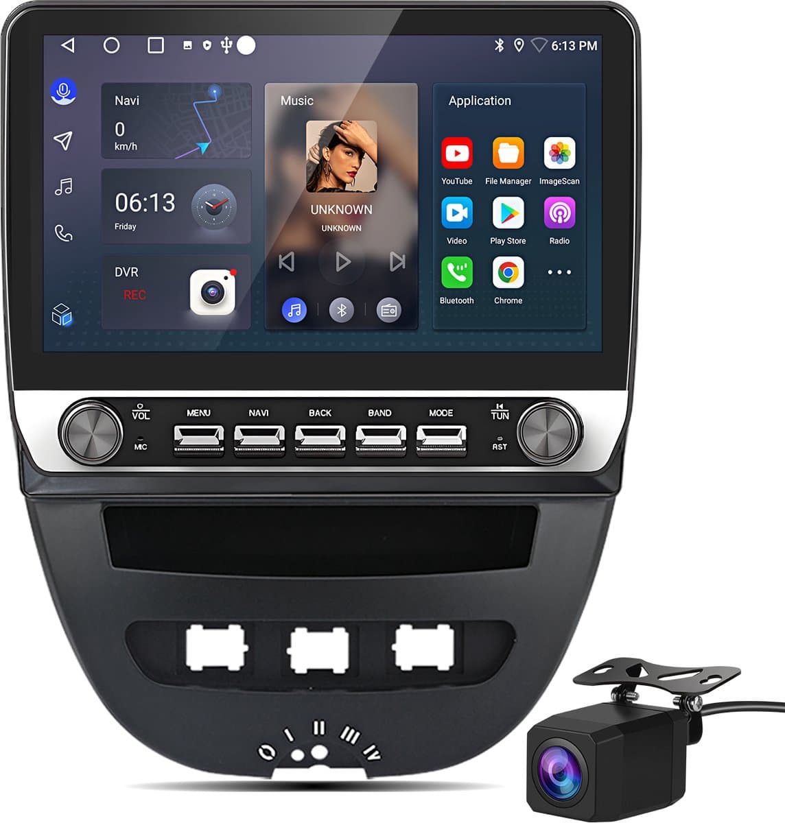 JUNSUN Android 15 Autoradio - Geschikt voor Peugeot 107 Citroen C1 Toyota Aygo - 2+64 GB - Draadloos Carplay & Android Auto - GPS Navi & SWC & BT & Wifi, intelligent autosysteem, multimediaspeler, Achteruitrijcamera, DSP, 10.1 Inch TouchScreen
