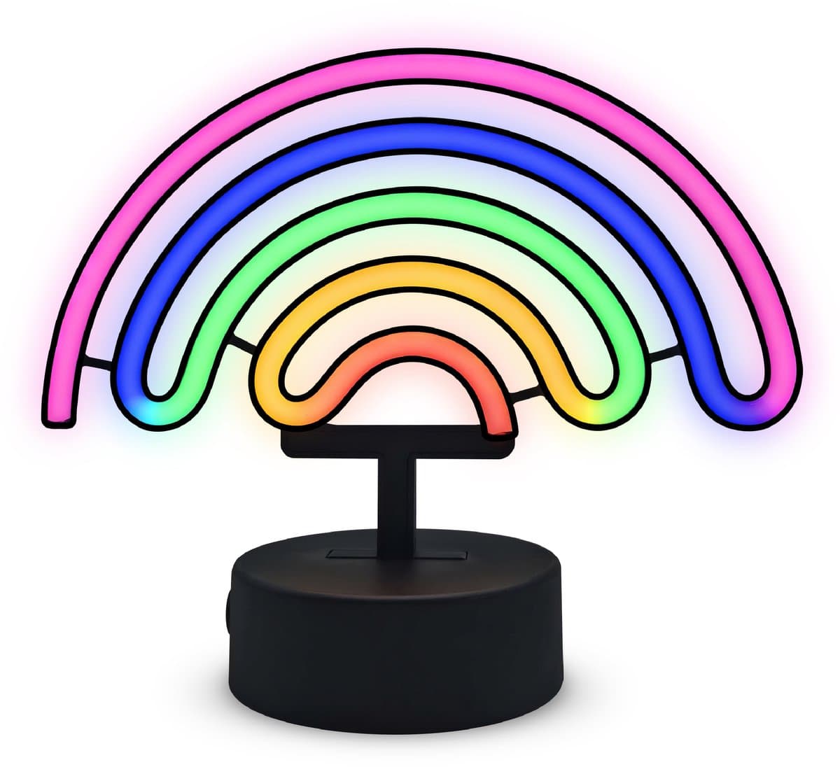 PartyFunLights - LED Neon Rainbow Lamp - regenboog - veelkleurig - op USB én batterijen