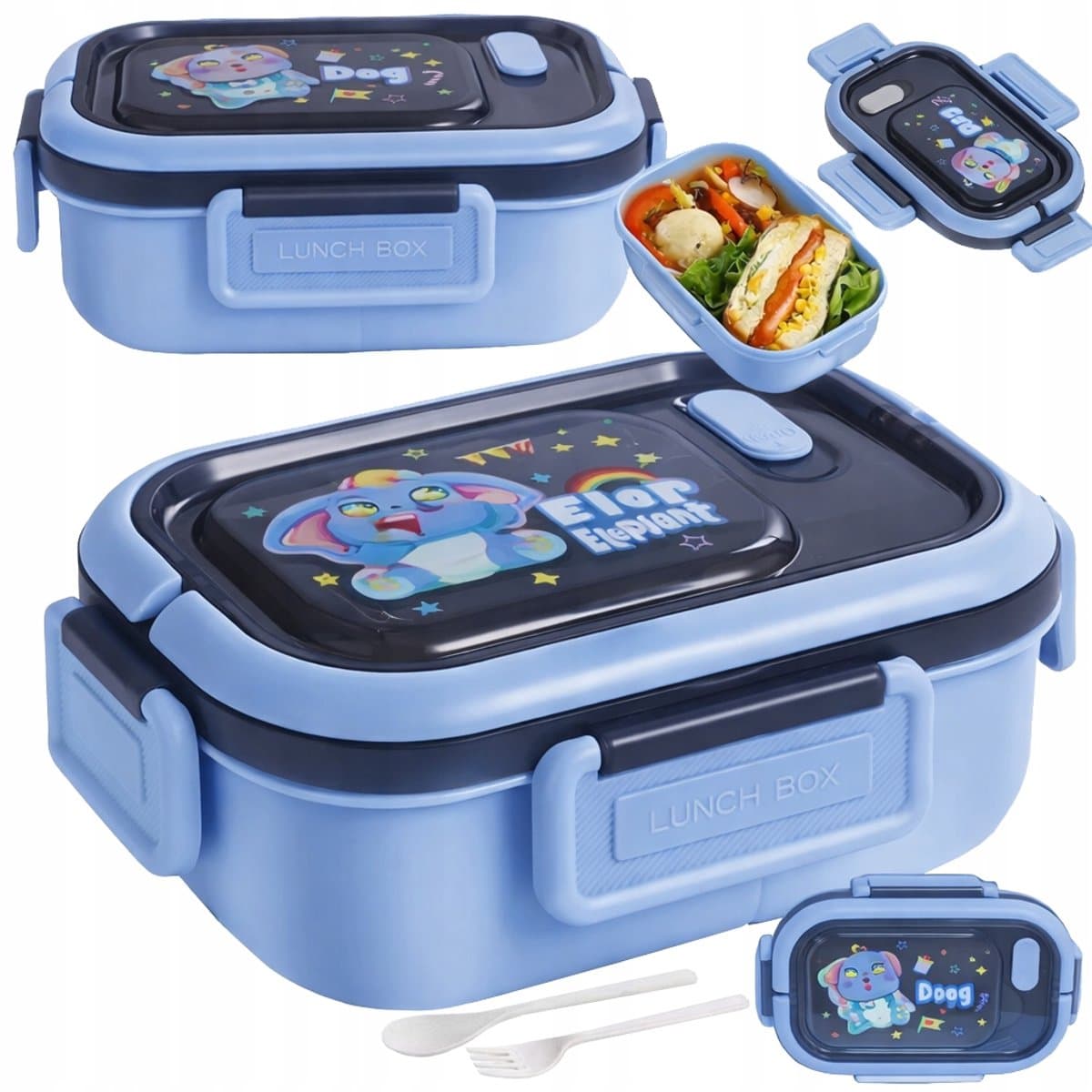 Verk Group - Lunchbox - Blauw - Met Sluitsysteem - Met Riem