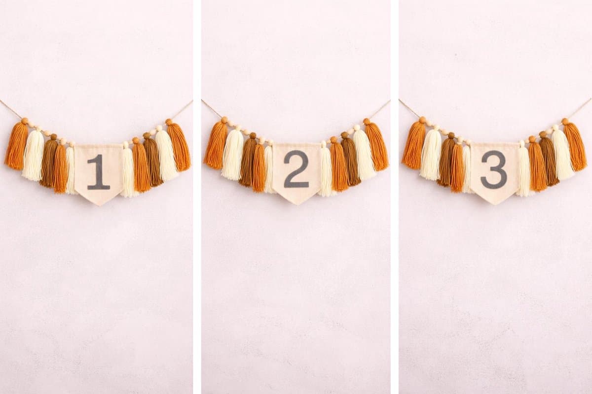 Slinger 3‑in‑1 voor o.a. Kinderstoel – voor 3 Verjaardagen - feest - baby - jarig - bruin