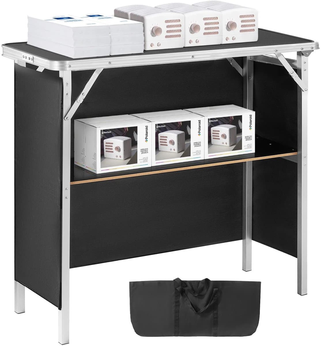 NordHaus Opvouwbare Bartafel - Beurs Podiumtafel - Presentatietafel - Snelle Montage Zonder Gereedschap - Meer dan 55 inch