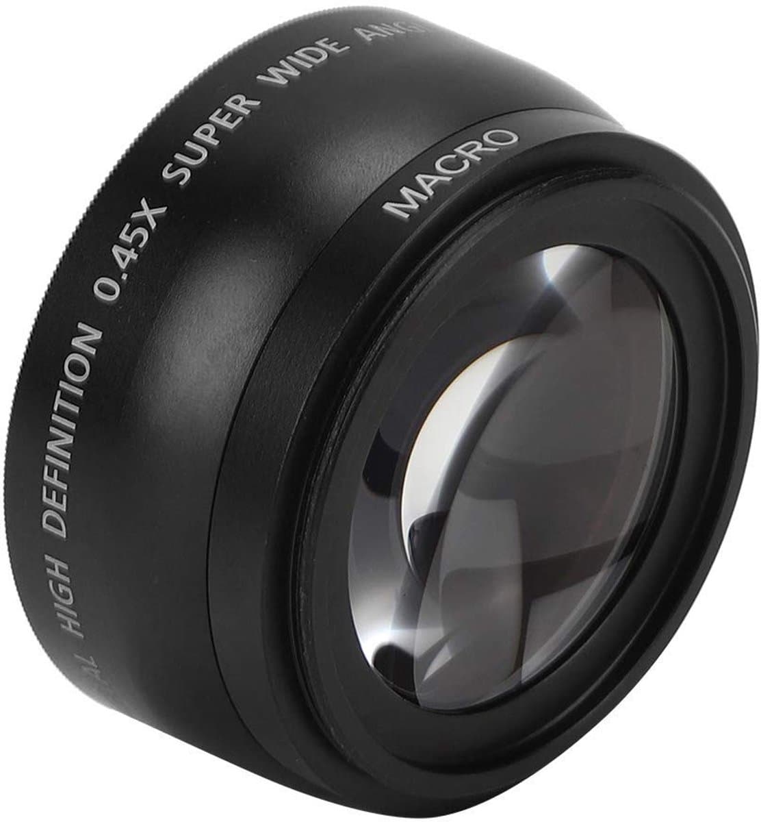 Dailygoods- Macrolens Geavanceerde 0,45X Groothoek - 55MM Lens - Compatibel met Cameralenzen - Hoogwaardige Materialen - Scherpstellen op Details - Groothoeklens