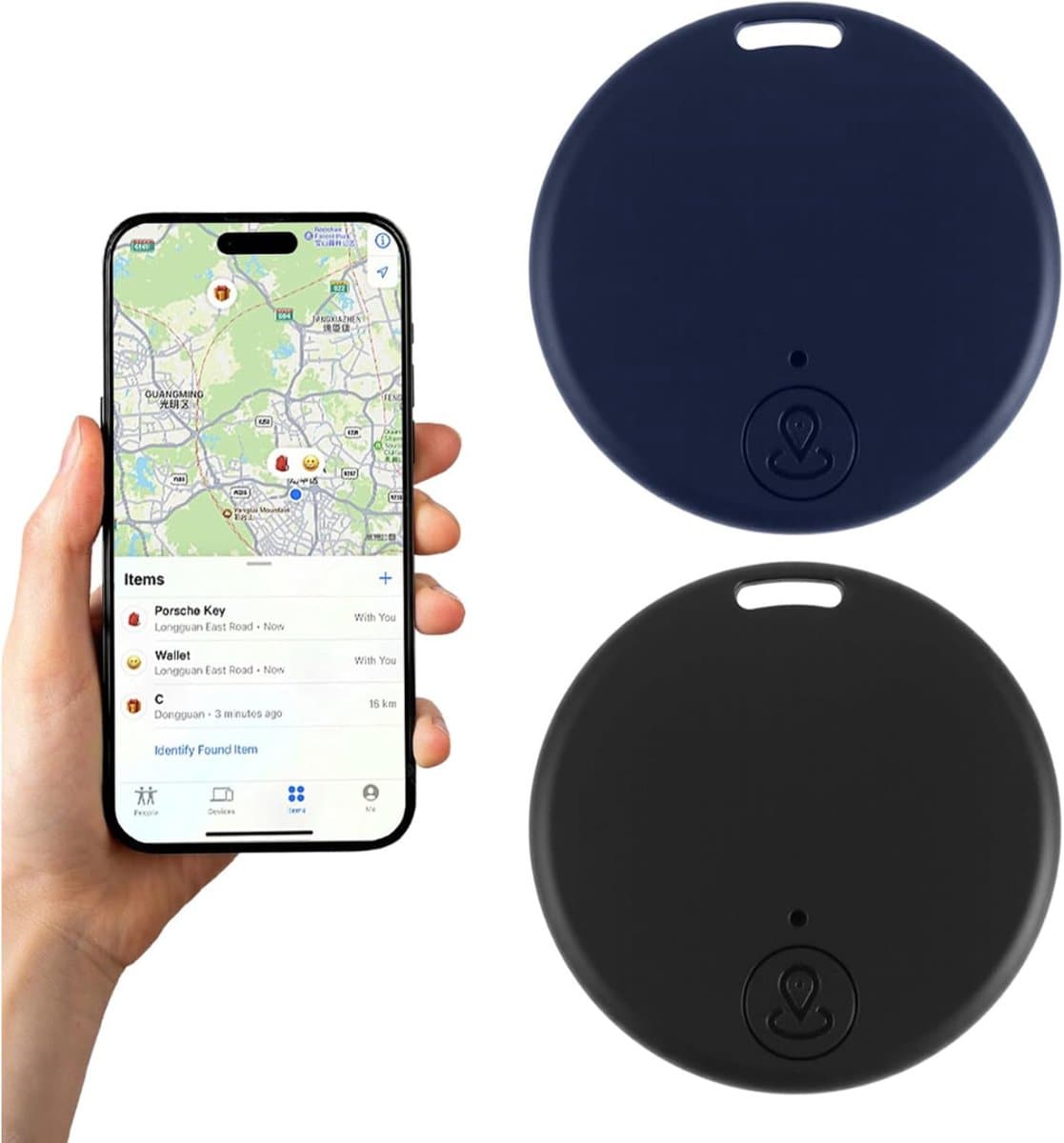 QUOVO® GPS Tracker Fiets - GPS Tracker Kind - GPS Tracker Hond - Zwart/Blauw - 12cm x 11cm x 3cm
