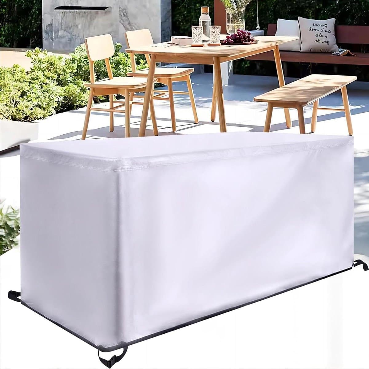Tuinmeubelhoezen - Terrasmeubelhoes - Meubels Beschermen - Waterdicht 420D Oxford - 110 x 140 x 85 cm - Zilver