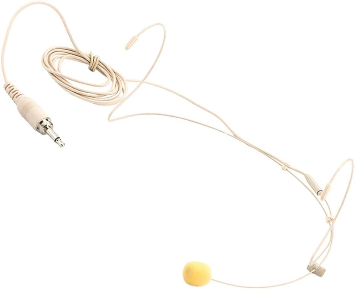 Hoofdtelefoon Met Microfoon - Zang Headset - Opnemen En Presenteren - Omnidirectionele Condensator - 118 Cm Lengte - Beige
