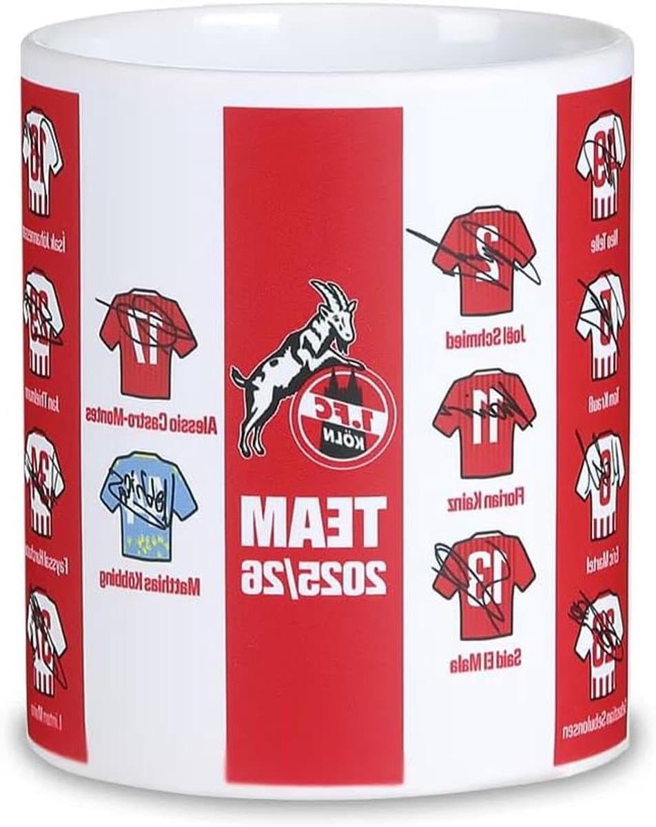 Koffiemok Handtekeningen - Beker Spelers - Drank Genieten - Matte Look - 300 ml - Wit