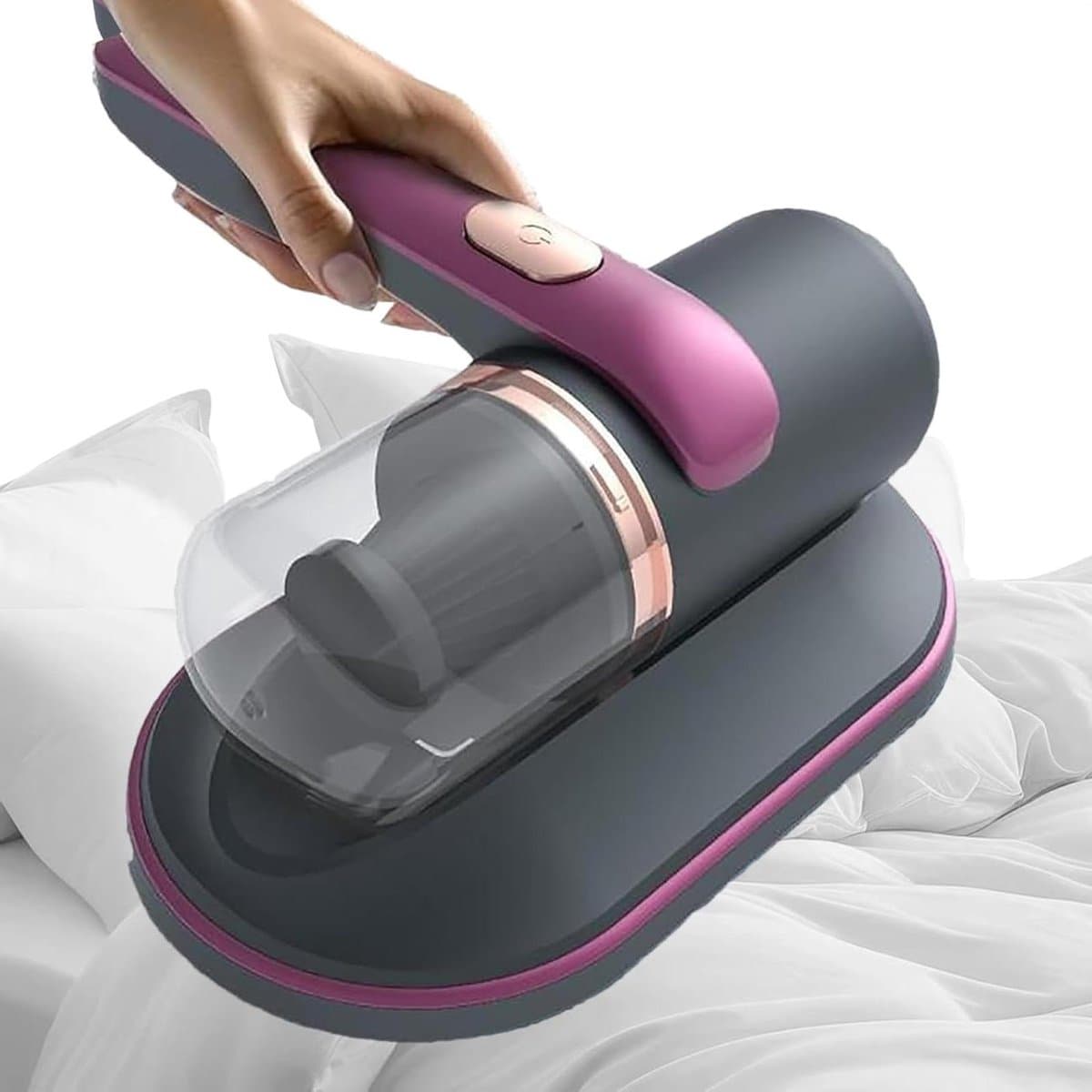 Draagbare Bedreiniger - Handstofzuiger - Matras Hygiëne - 10kPa Zuigkracht - 26x26x8 cm - Paars