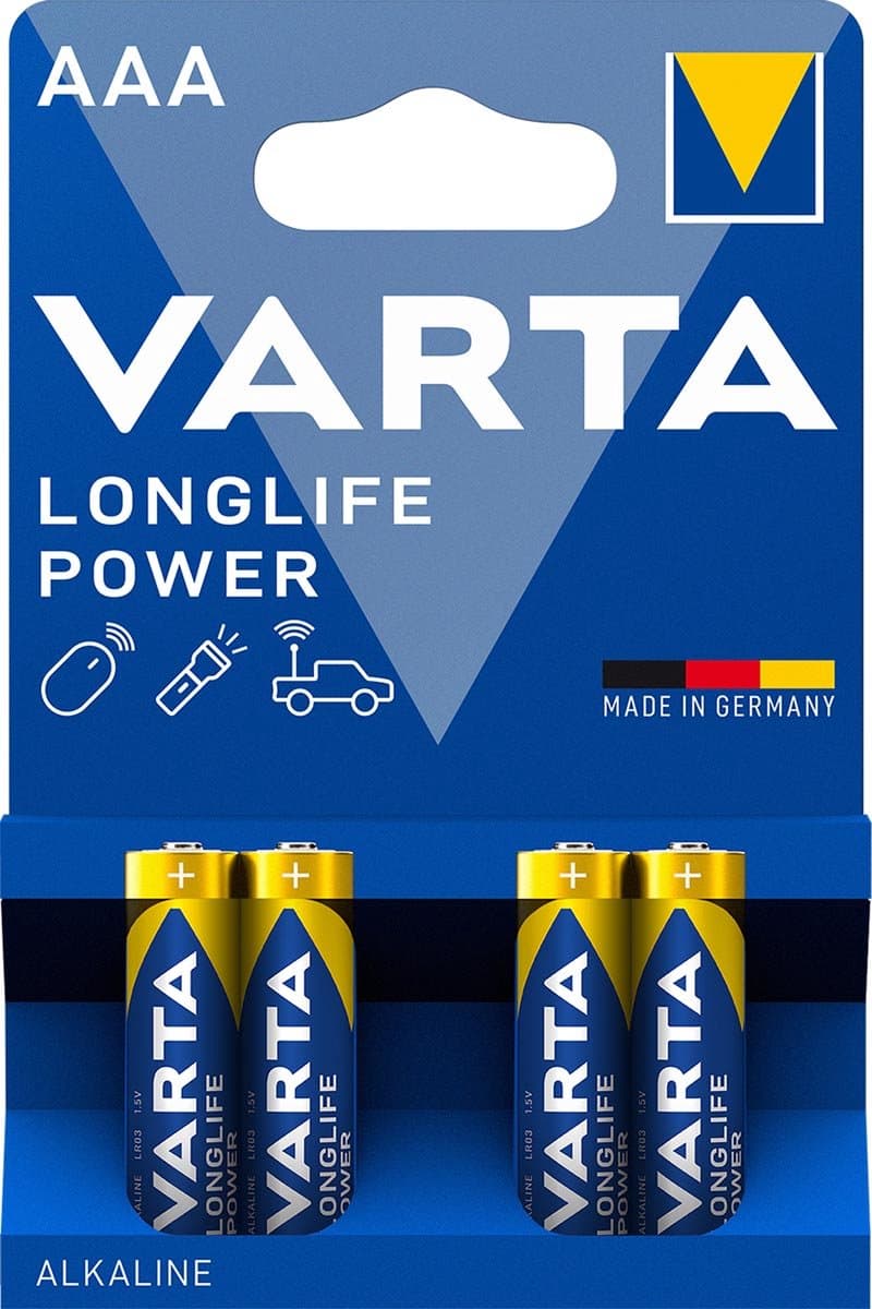 Varta Longlife Power AAA Batterijen - 4 stuks