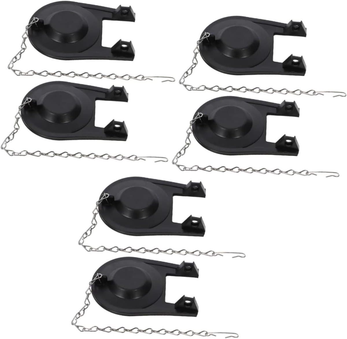 Toiletkleppen - Waterbesparend - Toilet Reparatie - Universele Pasvorm - 6 Stuks - Zwart