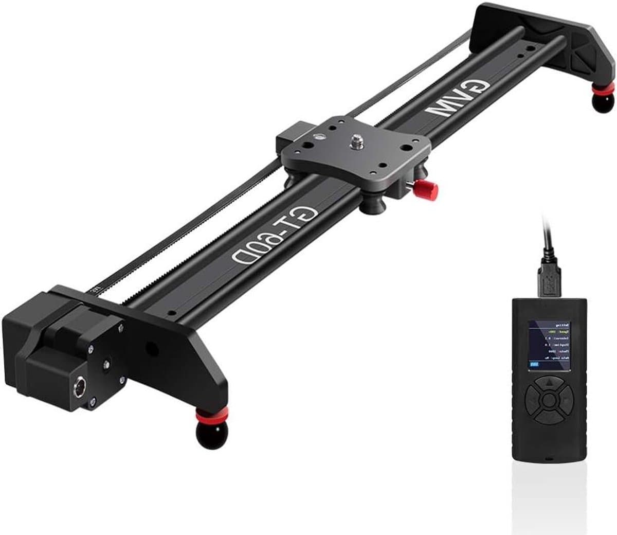 Gemotoriseerde Cameraschuif - Camera Slider Sch Küçük - Filmproductie - Stille Motor - 60 cm - zwart
