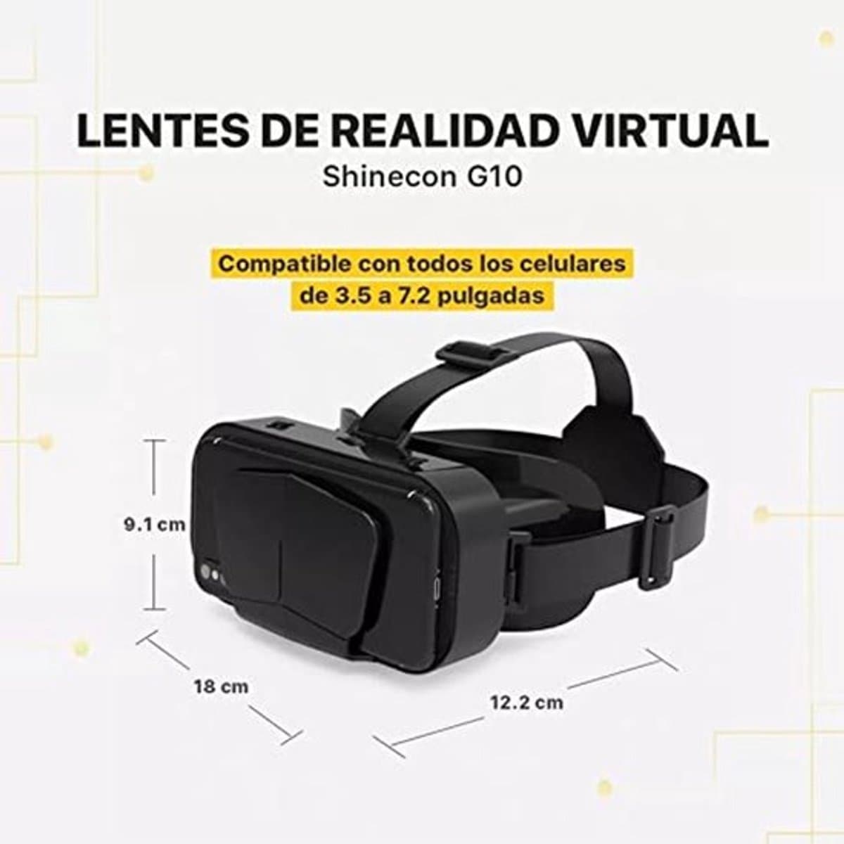 3D VR Virtual Reality Headset, Hoofdmontage VR Bril voor Videospellen op Mobiele Telefoons, Universele Zachte Comfortabele VR Bril Viewer voor OS Android 360 Graden