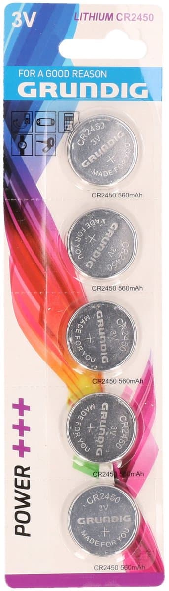 Grundig Battery Buttoncell Cr2450 5pc - Metaal